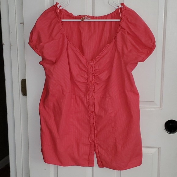 Faded Glory Tops - 💚 peasant top button down